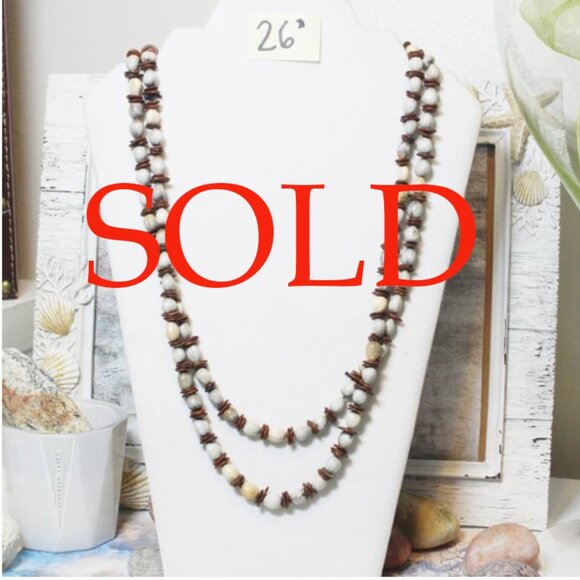 SOLD Vintage 80's Shell Beads from Hawaii - Picture 1 of 9